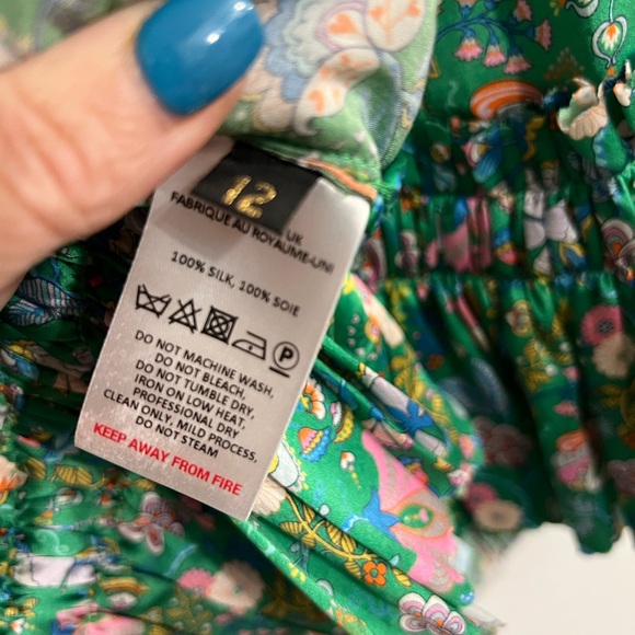 The Vampires Wife Floral Silk Mini Dress - Picture 11 of 14